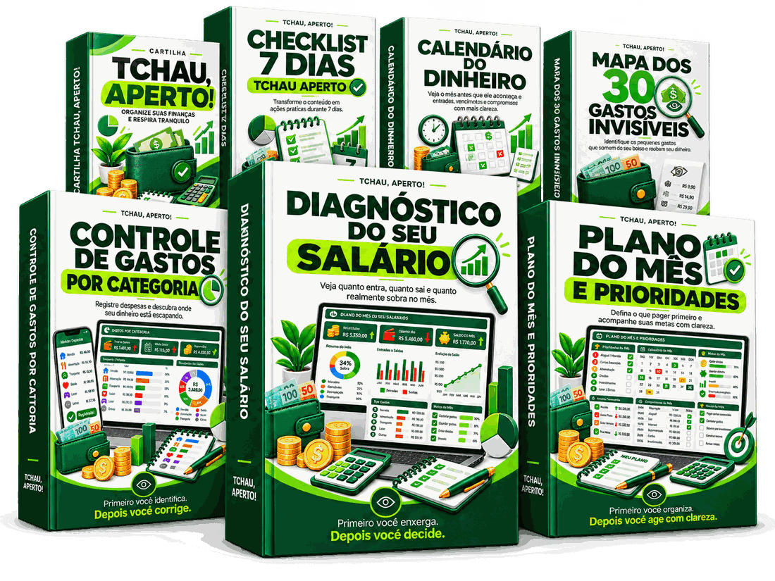 Planilha Salário em Ordem com todos os materiais Tchau Aperto